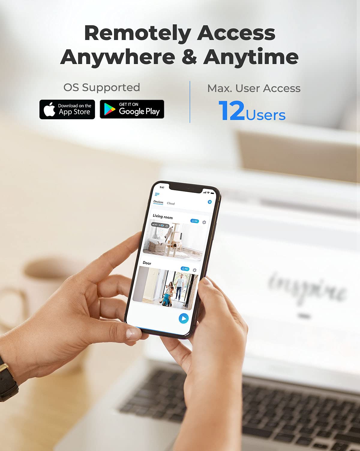 REOLINK 8CH 5MP Home Security Camera System, 4pcs Wired 5MP Outdoor PoE IP Cameras with Person Vehicle Detection, 4K 8CH NVR with 2TB HDD for 24-7 Recording, RLK8-410B4-5MP White