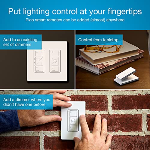 Lutron Caseta Smart Home Dimmer Switch and Pico Remote Kit, Works with Alexa, Apple Home, Ring, Google Assistant (Smart Hub Required) | P-PKG1WB-WH | White