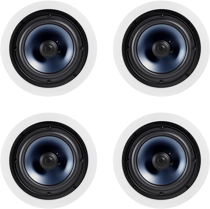 Polk Audio RC80i 2-Way Premium in-Ceiling 8" Round Speakers, Dual Pairs (4 Speakers)