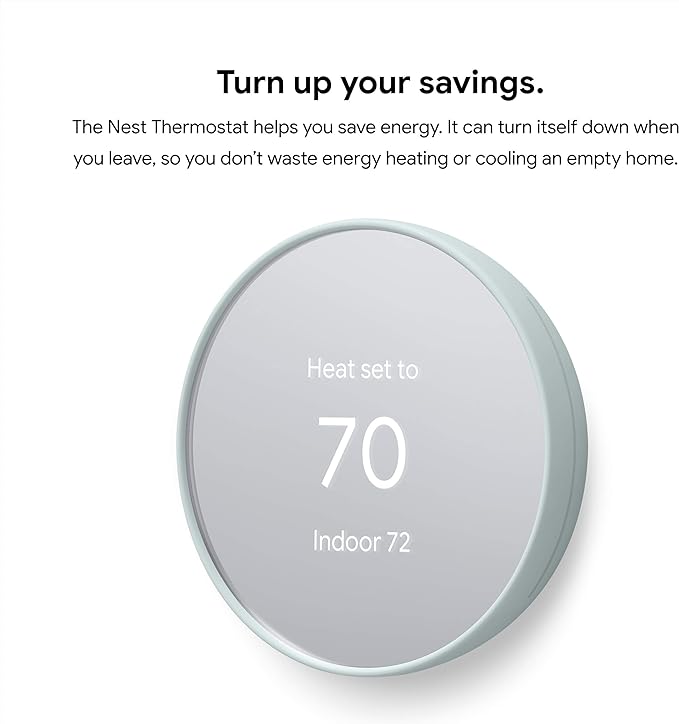 Google Nest Thermostat - Smart Thermostat for Home - Programmable Wifi Thermostat