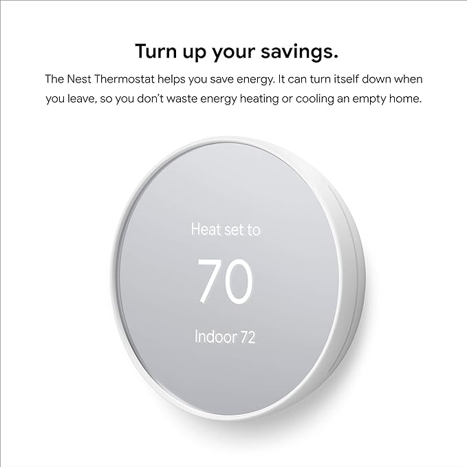 Google Nest Thermostat - Smart Thermostat for Home - Programmable Wifi Thermostat